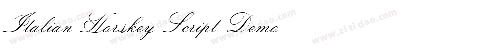 Italian Horskey Script Demo字体转换